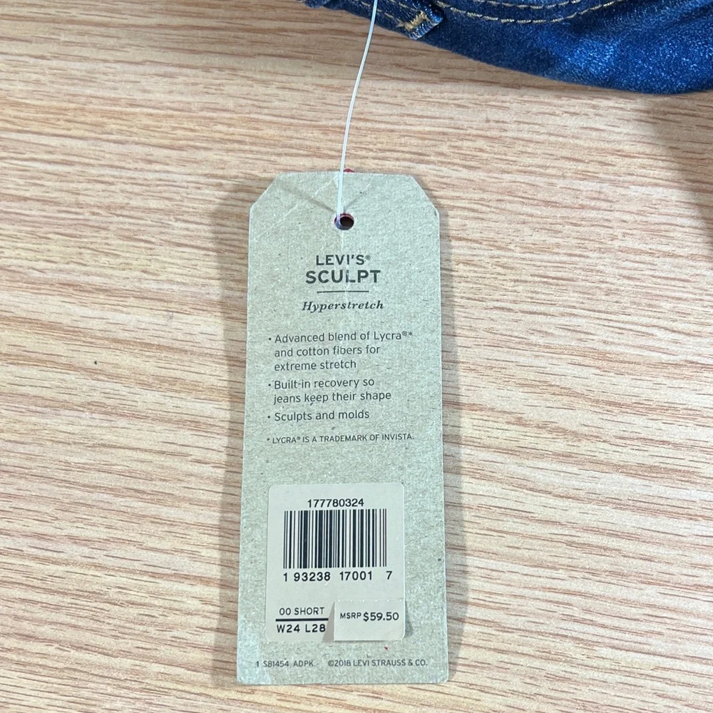 Levi's Super Skinny Jeans 00 Short W24 L28 - Picture 7 of 14